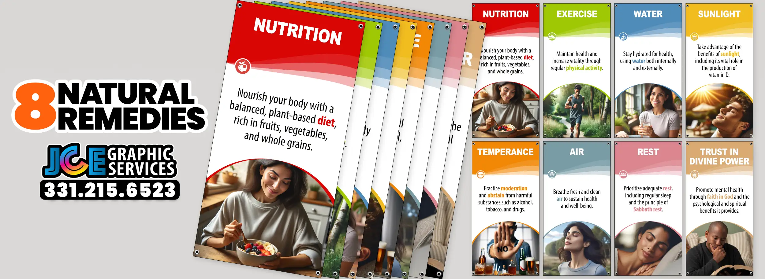 8 Natural Remedies Banner Set
